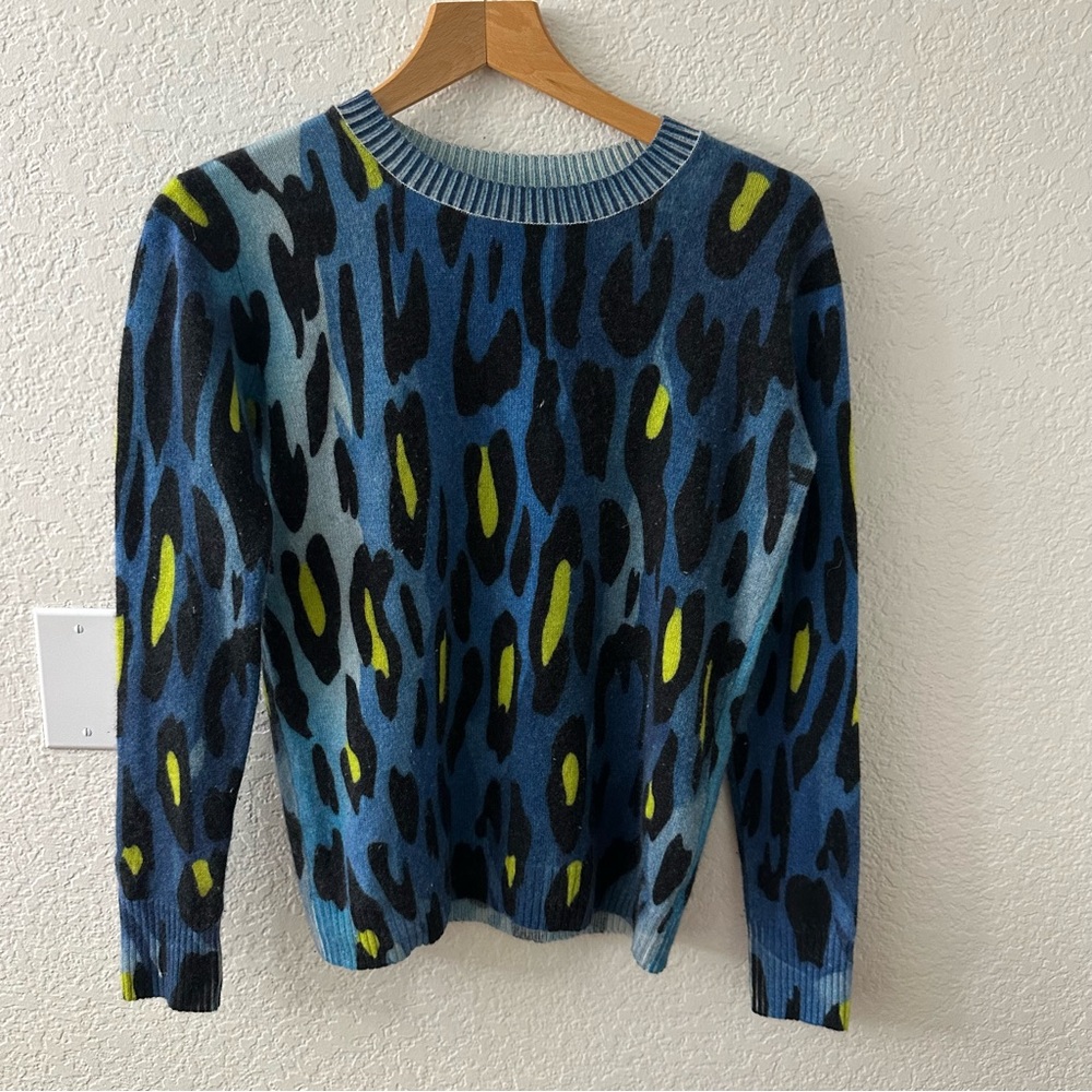 Autumn Cashmere Leopard Cashmere Pullover Sweater size xs